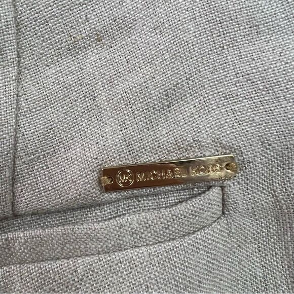 Michael Kors pleated front beige linen shorts Sz 4 - Picture 6 of 7